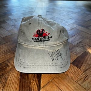 American Pickers Antique Archaeology signed baseball hat grey signed mike wolff